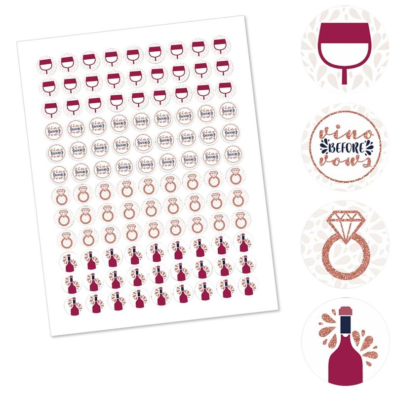 Big Dot of Happiness 40th Milestone Birthday - Mini Wine and Champagne Bottle Label Stickers - Birthday Party Favor Gift for Women and Men - Set of 16