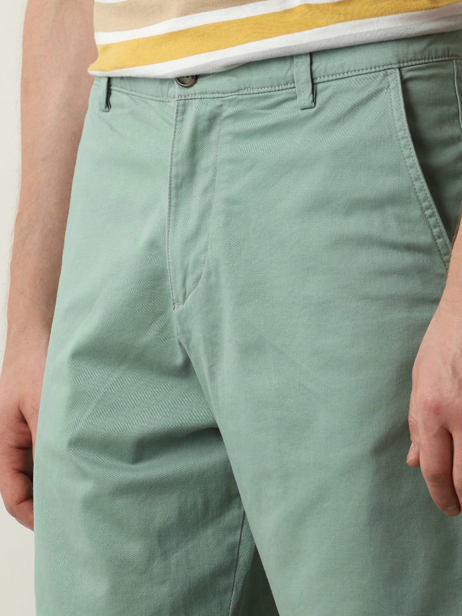 SELECTED HOMME Green Regular Fit Chino Shorts