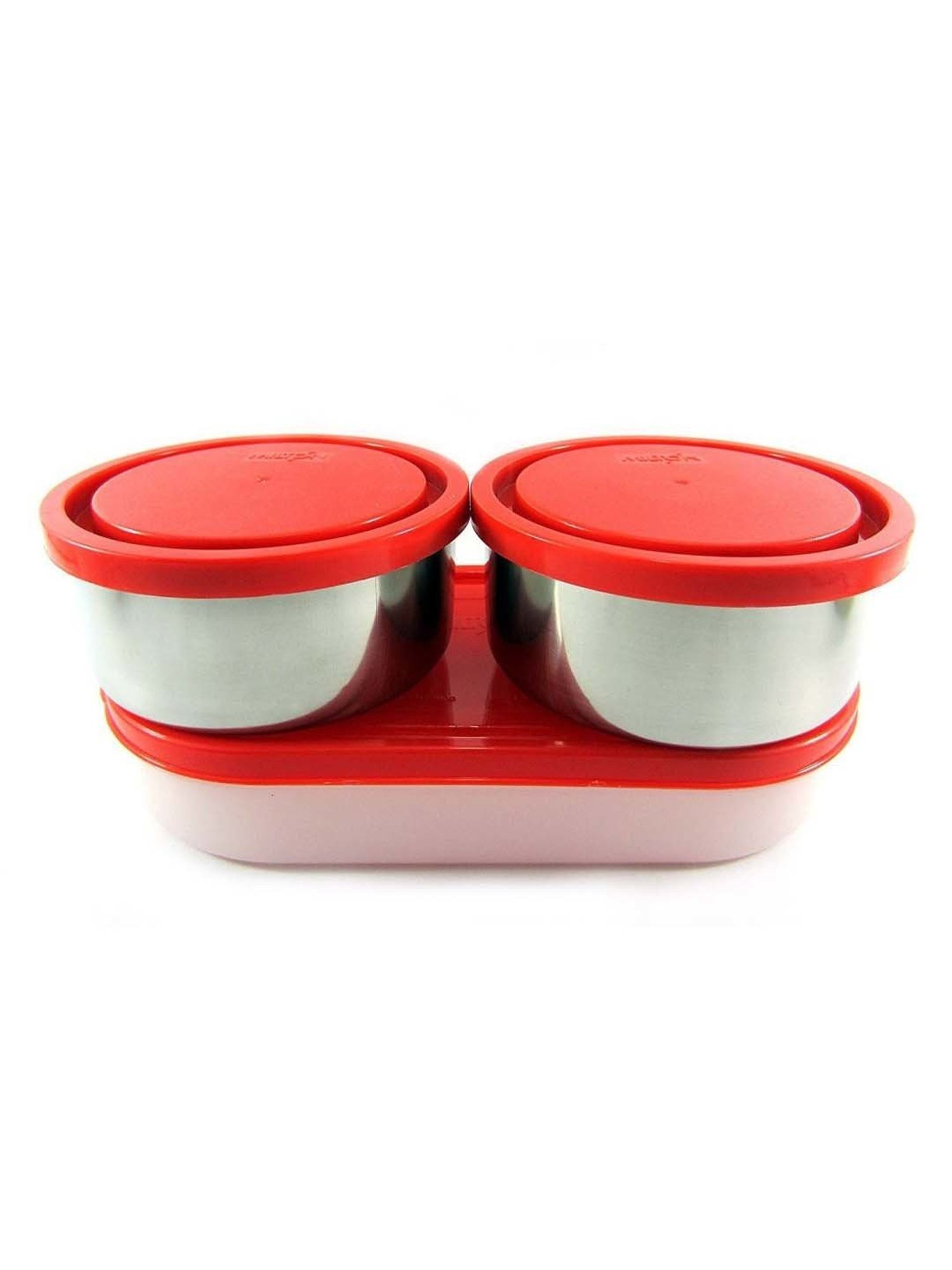 Milton Red Plastic Executive Lunch Box (0.26 L) - Set of 3