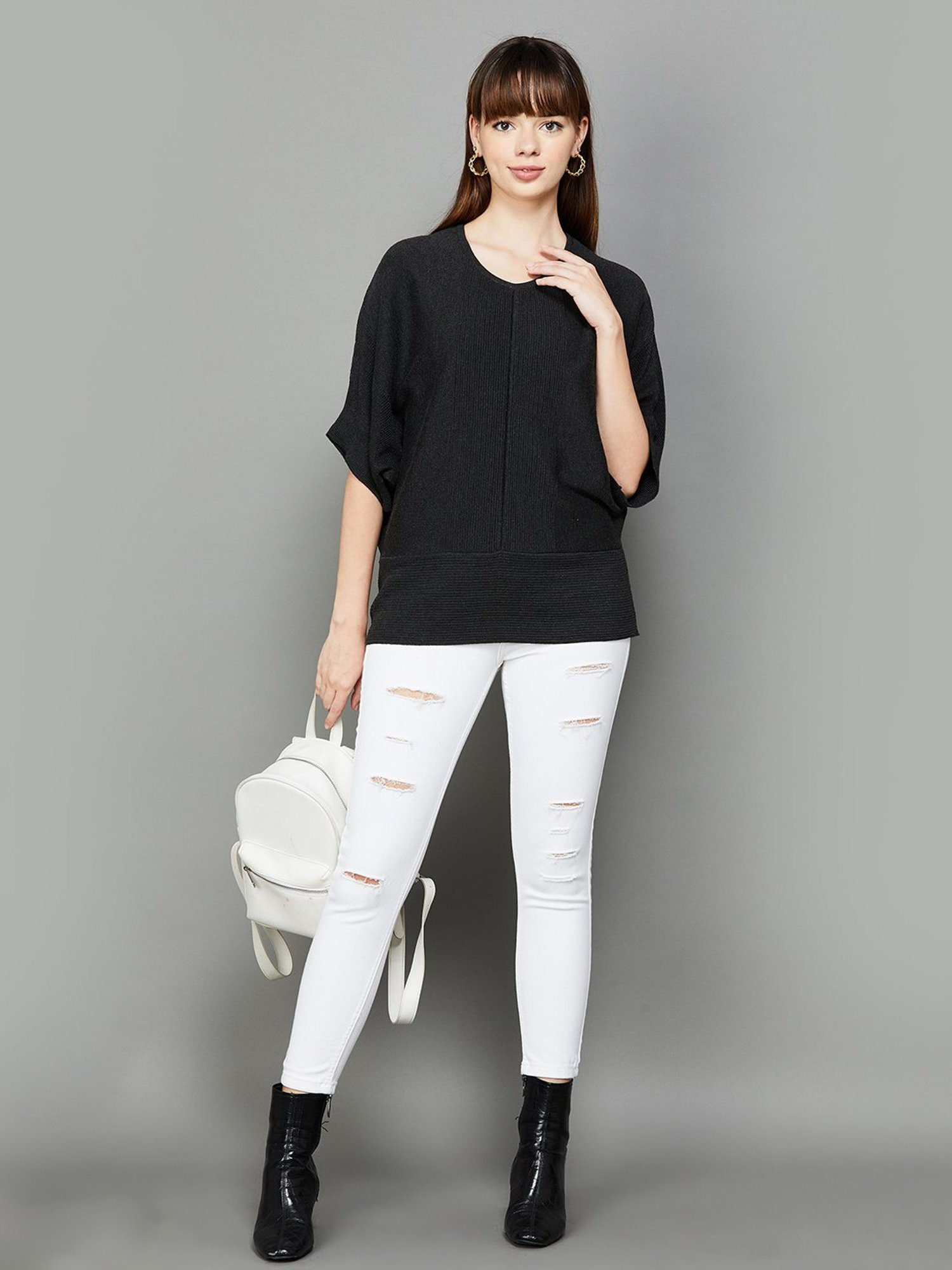 Colour Me by Melange Black Regular Fit Top