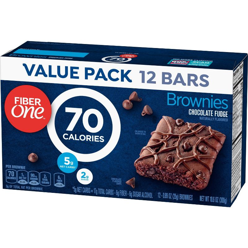 Fiber One Chocolate Fudge Brownies - 10.6oz - 12ct