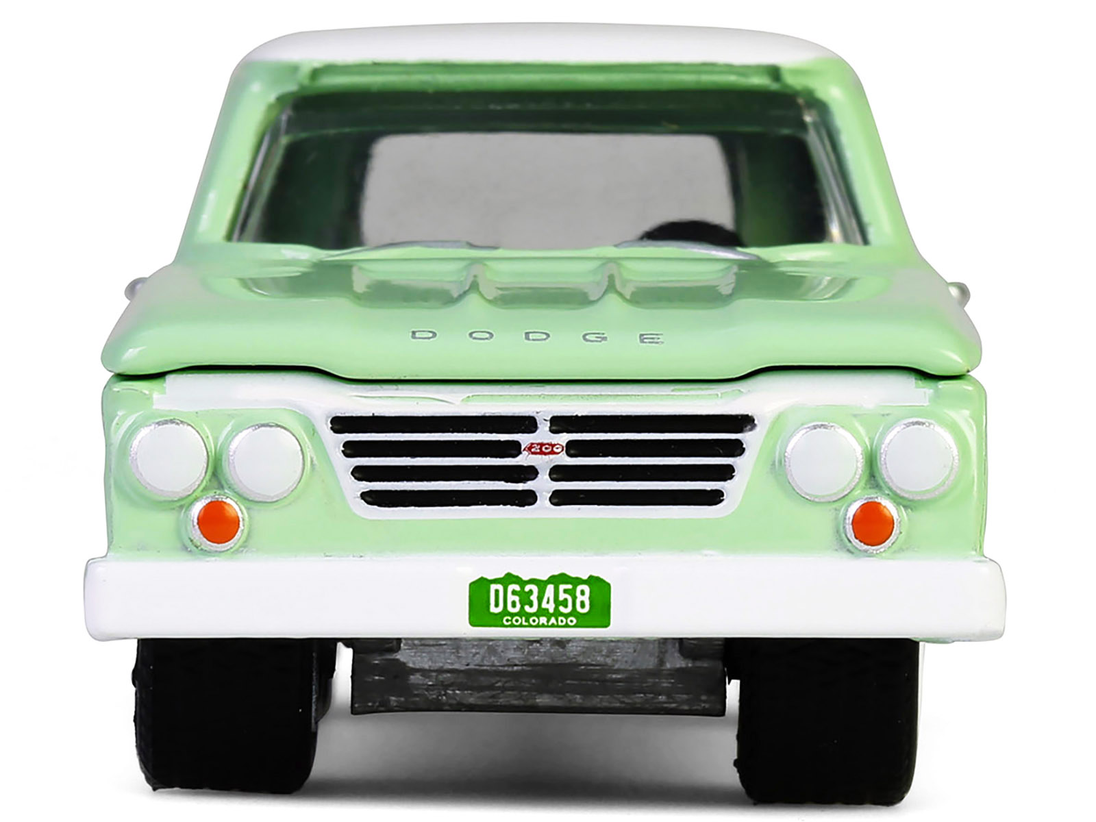 1964 Dodge D-200 Sweptline Pickup Truck Turf Green with White Top "Down on the Farm" Series 10 1/64 Diecast Model by Greenlight