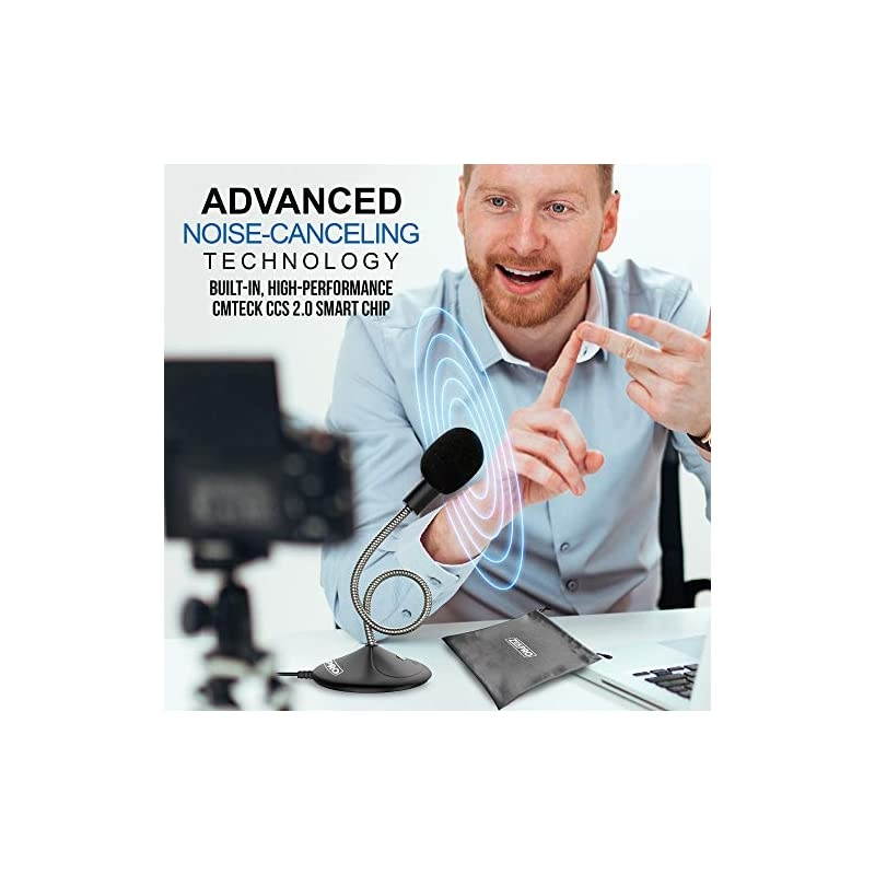 USB Computer Microphone Plug amp Play for Podcast Vocal Voice Studio Recording 5ft Mic Gaming PC YouTube Skype Desktop Laptop Omnidirectional Condenser Mute Button with LED wTravel Bag