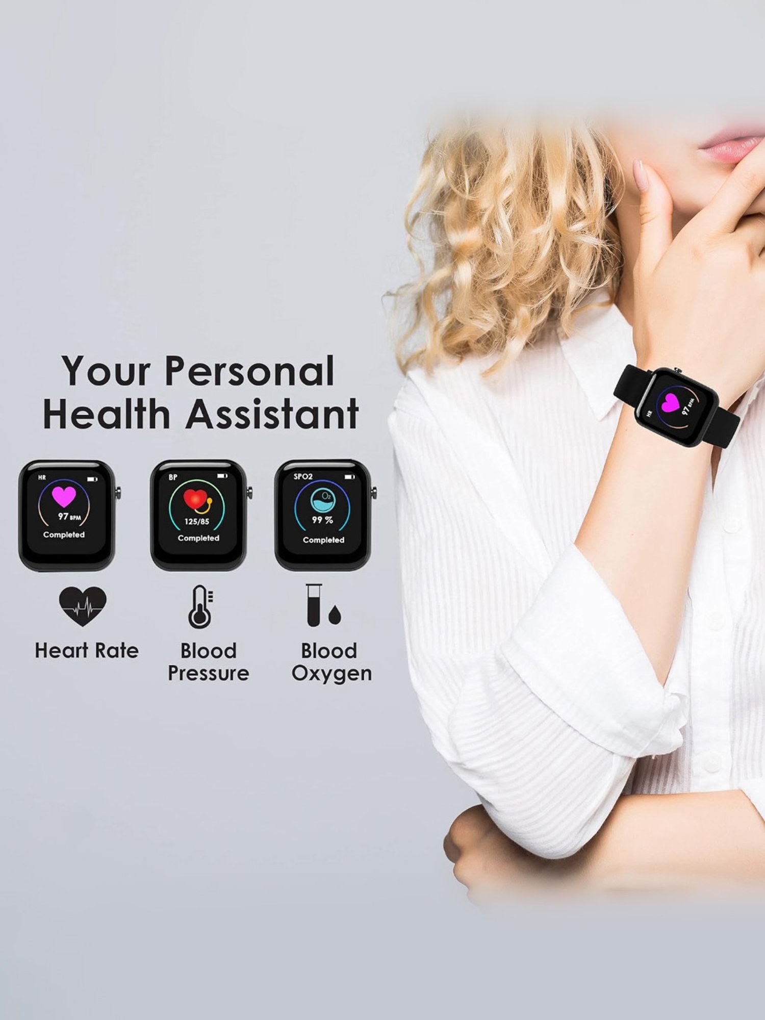 Probus P15 Full Touch Screen Smartwatch (Black)