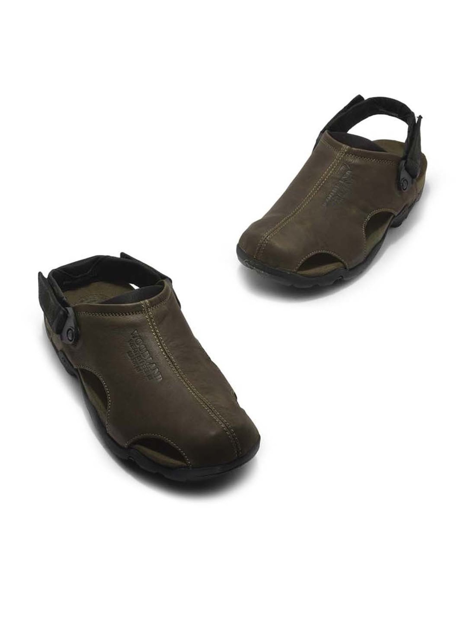 Woodland Men's Olive Back Strap Sandals