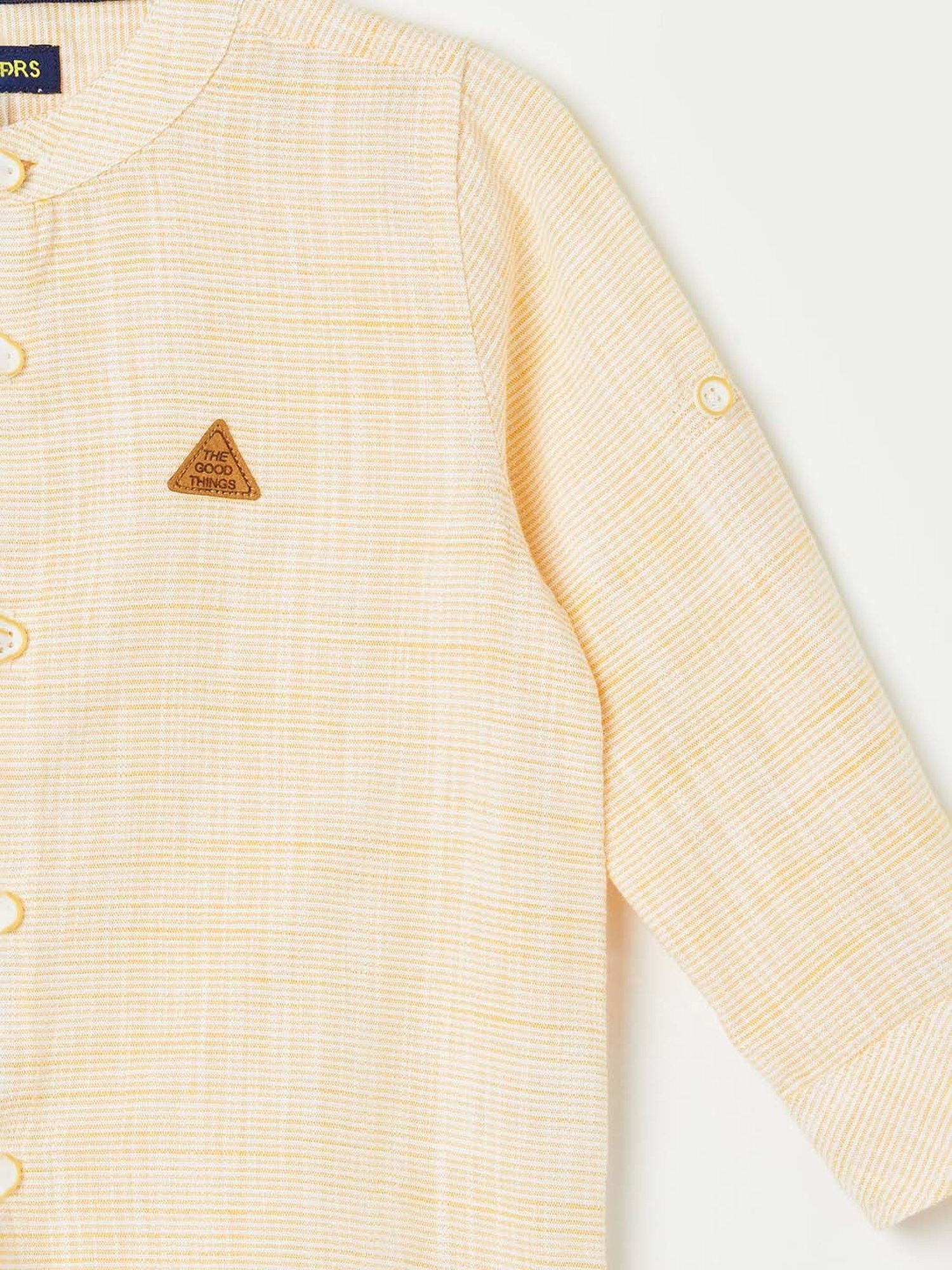 Pantaloons Baby White Cotton Printed Shirt