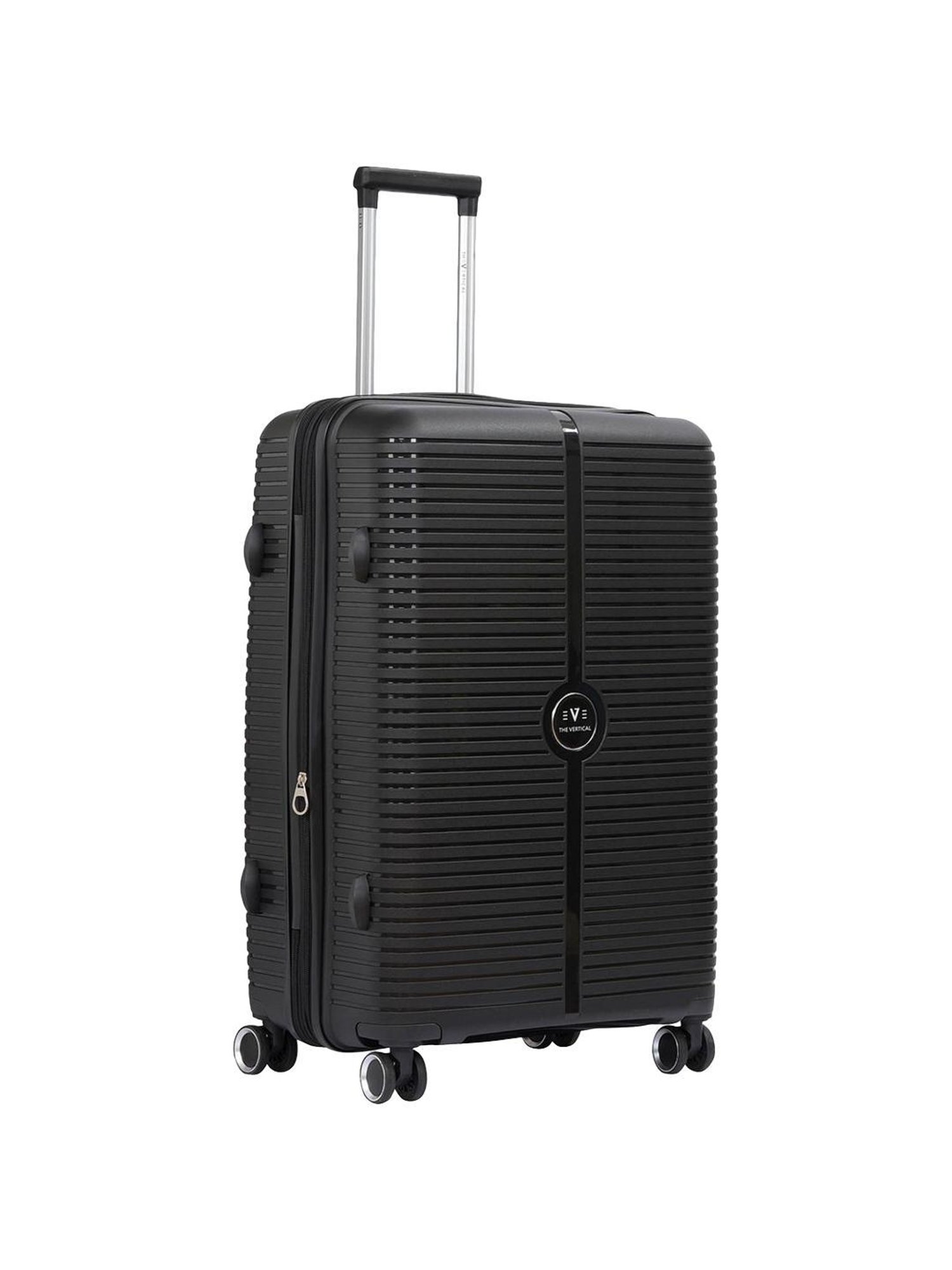 The Vertical Stellar Black Wheels 8 Medium Hard Cabin Trolley Bag