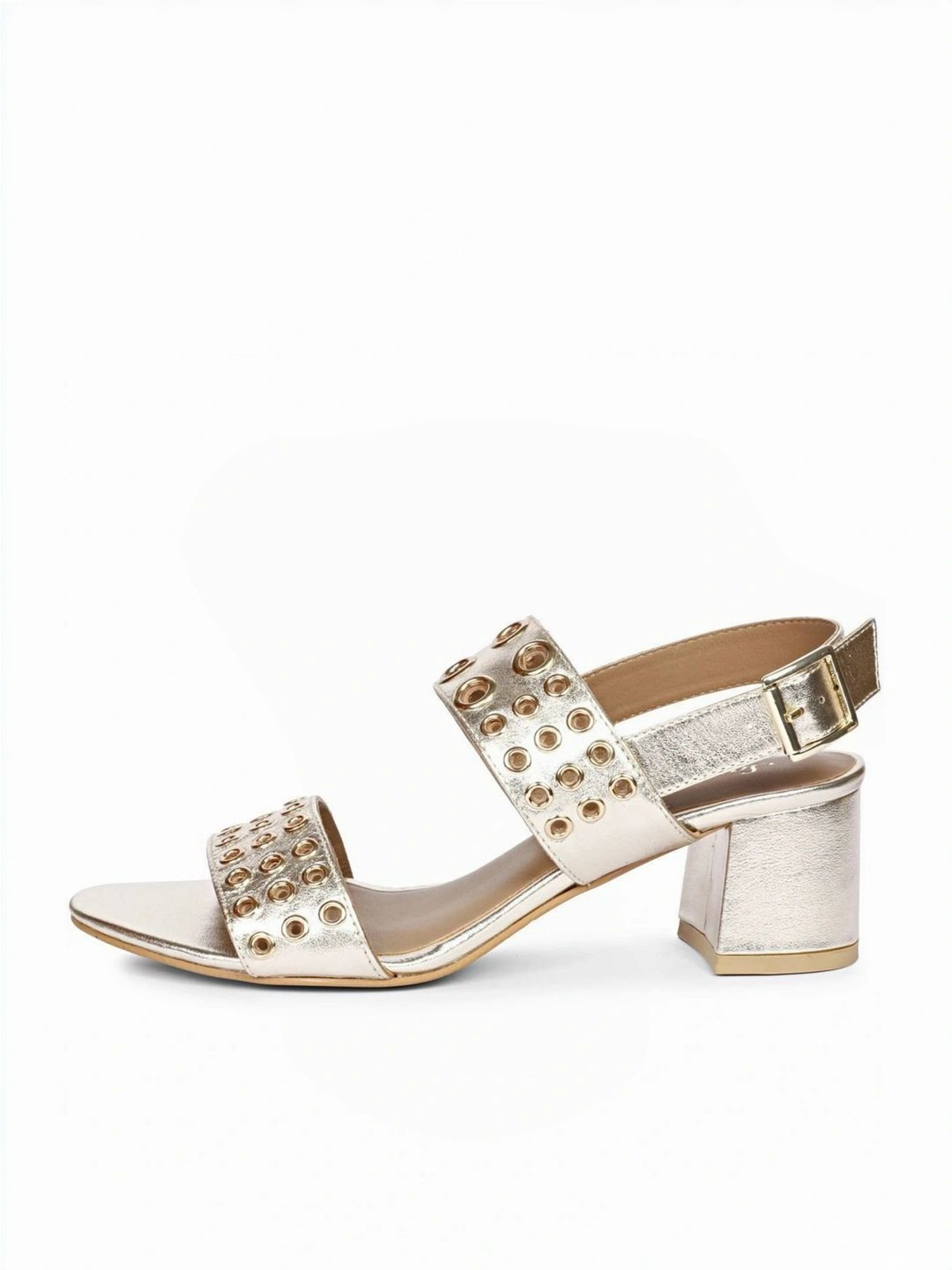 Saint G Women's Platin Metallic Back Strap Sandals