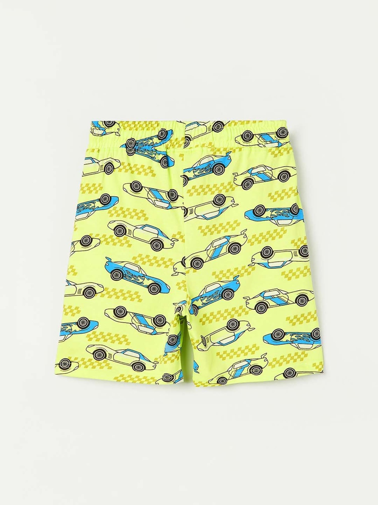 Fame Forever by Lifestyle Kids Lime Green Cotton Printed Shorts