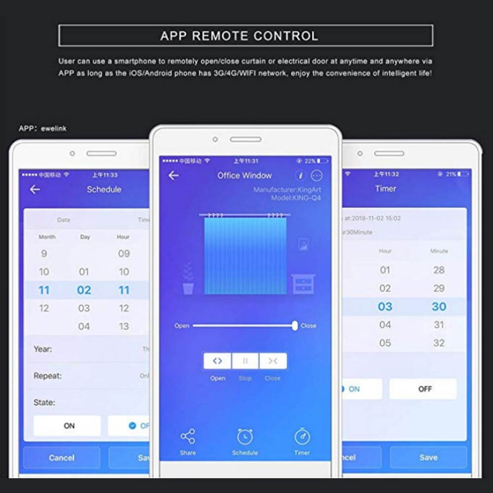 Tuya Intelligent Life WiFi Curtain Switch Module for Roller Shutter Electric Motor Compatible with Alexa Google Home