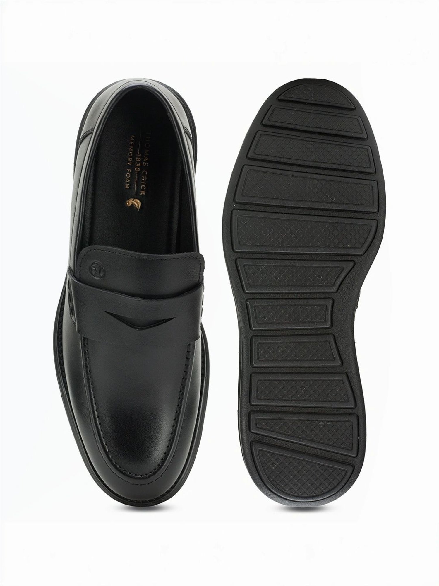Thomas Crick Men's Black Loafers