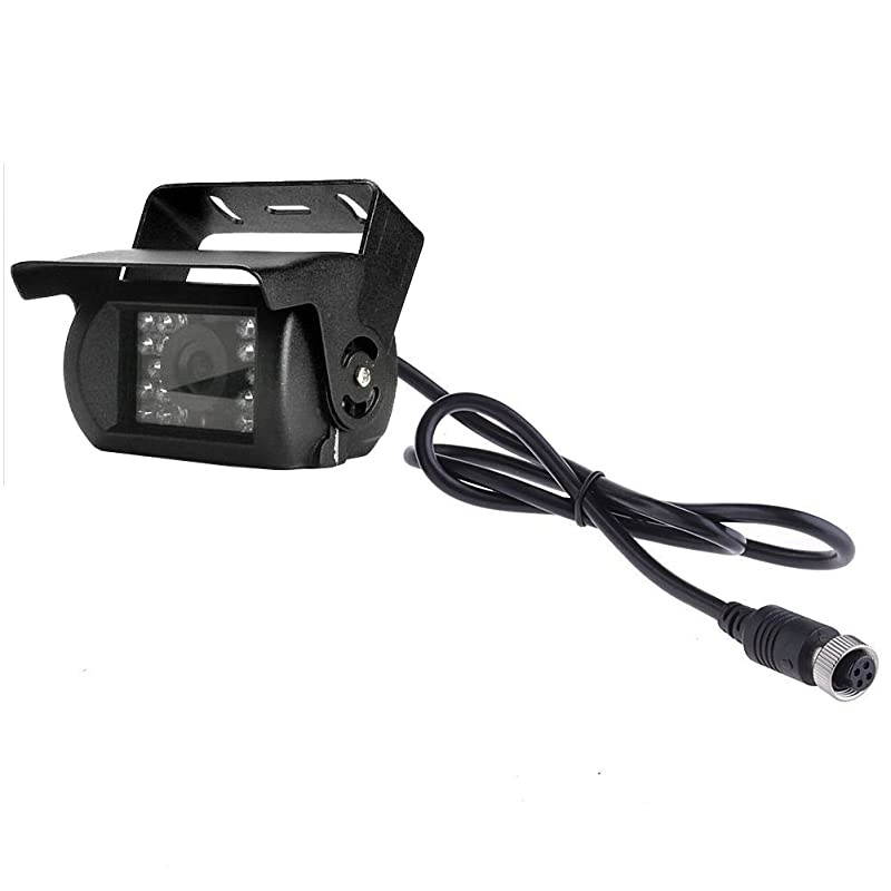 18 LED IR Night Vision CCD Car Rear View Parking Reverse Camera + 4 Pin Connector Extension Cable For 12V24V Bus Truck Trailer RV CaravanBlack Camera With 10m33ft Cable