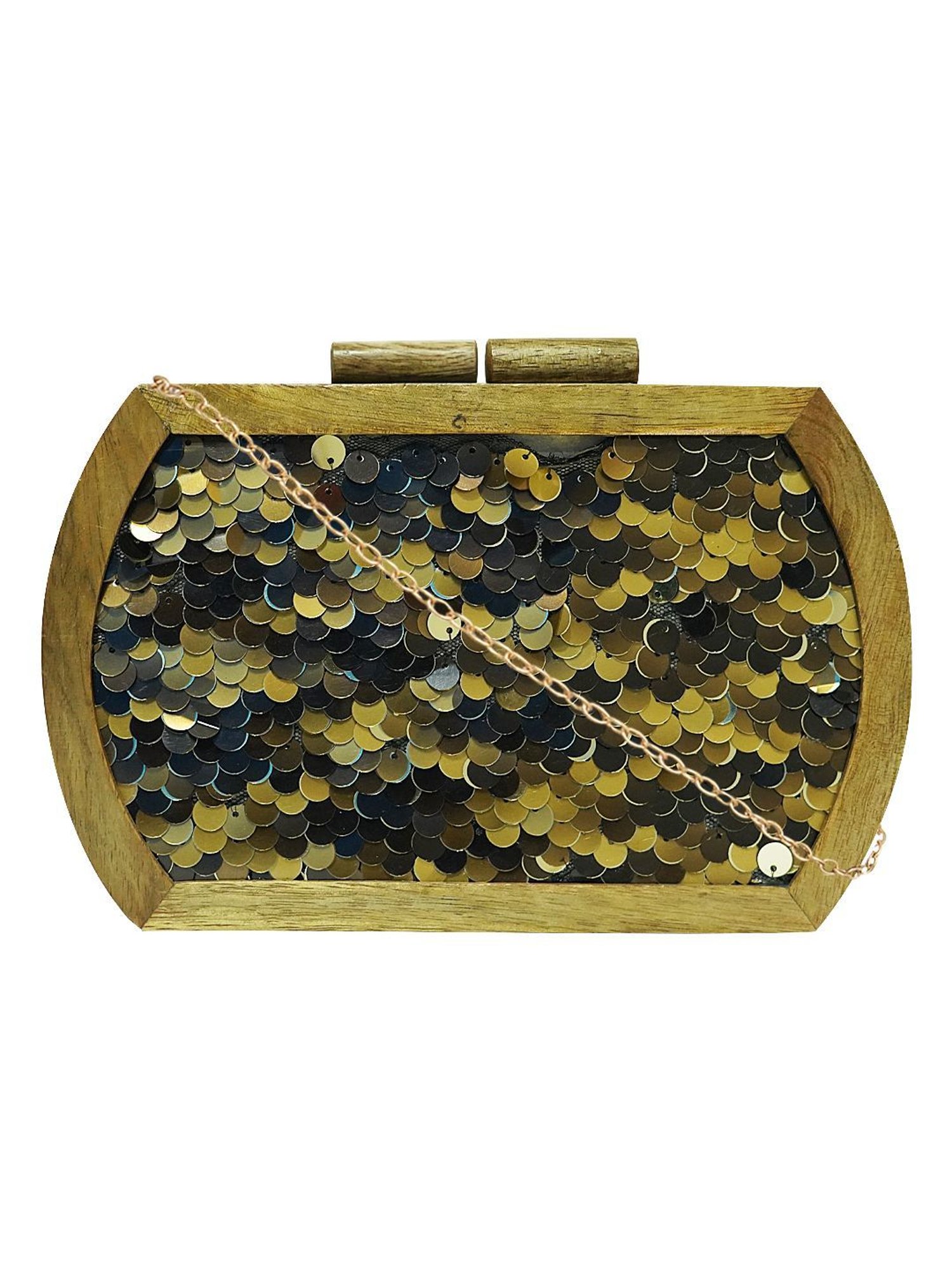 Horra Golden Embellished Clutch