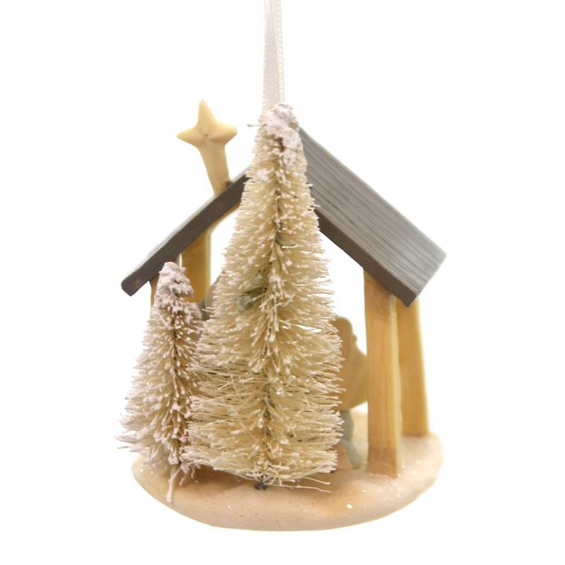 Foundations Nativity Hanging Ornament. Holy Family Creche  -  Decorative Figurines