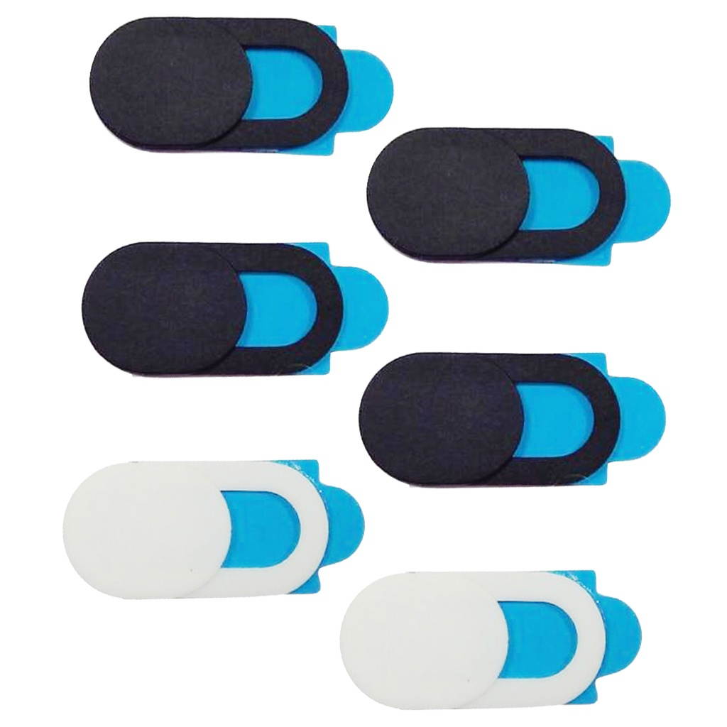 6x Webcam Cover Camera Privacy Slider Sticker for Phone Tablet 2Black+White