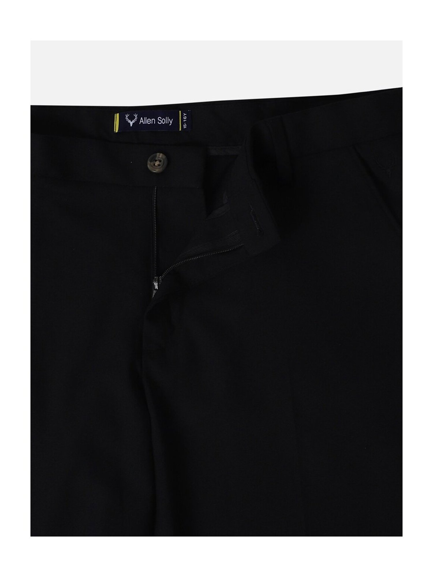 Allen Solly Junior Black Solid Trousers