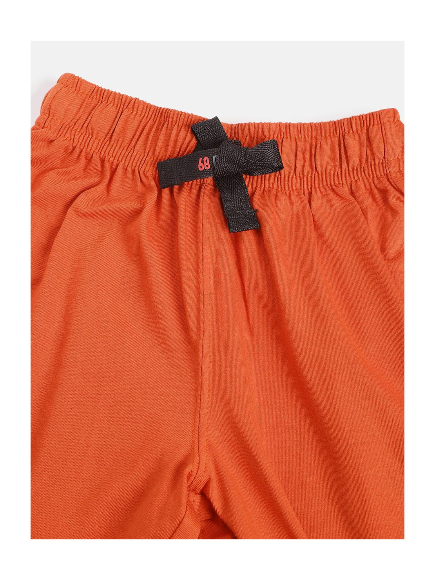 Sweet Dreams Kids Orange & Blue Printed Full Sleeves T-Shirt with Pyjamas