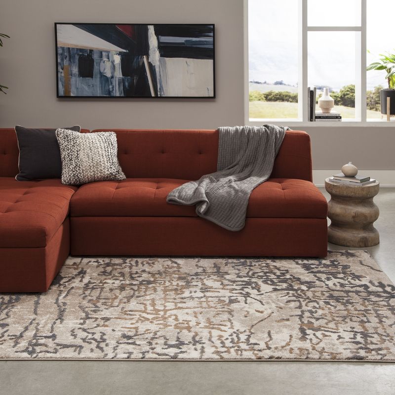 3'3"x5' Fleck Loomed Accent Rug Copper - Momeni