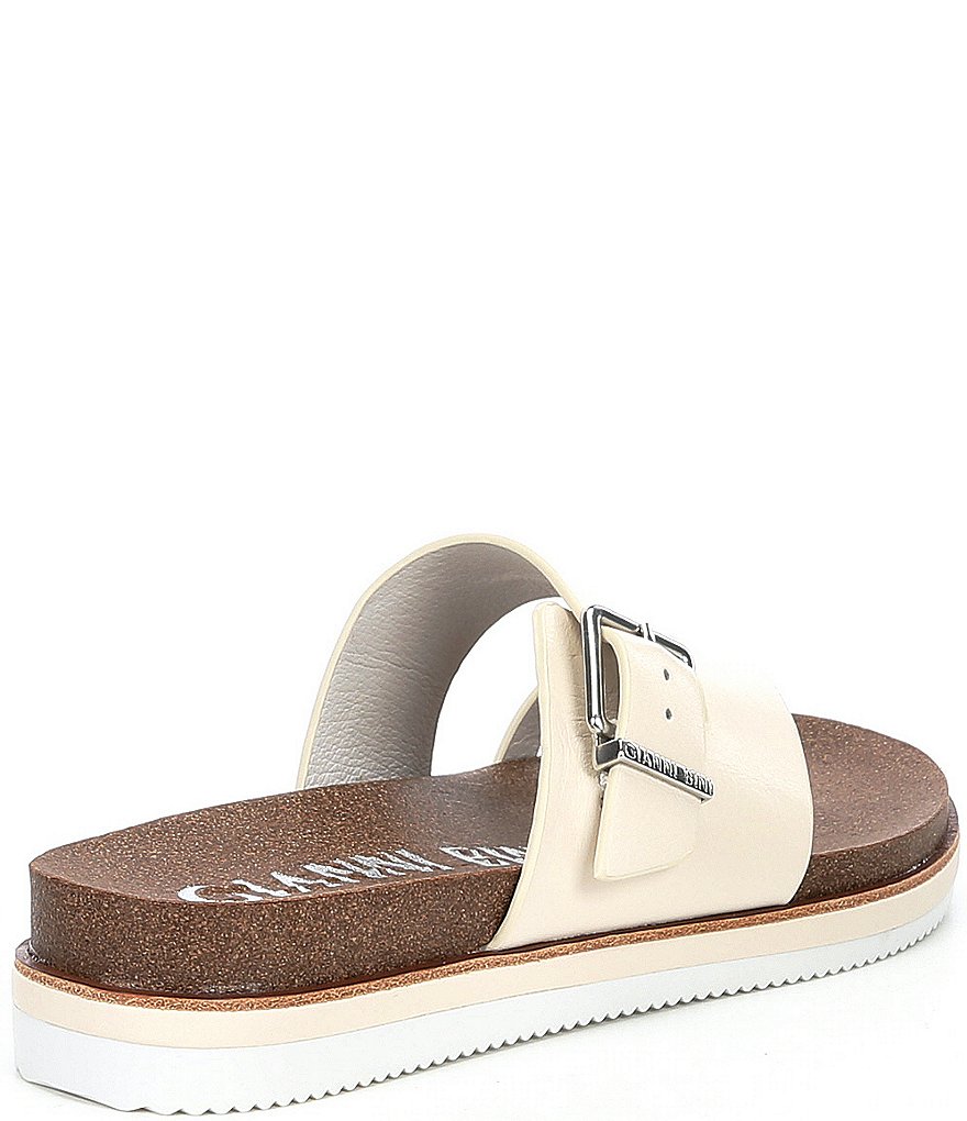 Gianni Bini Klaudy Leather Buckle Toe Loop Sandals
