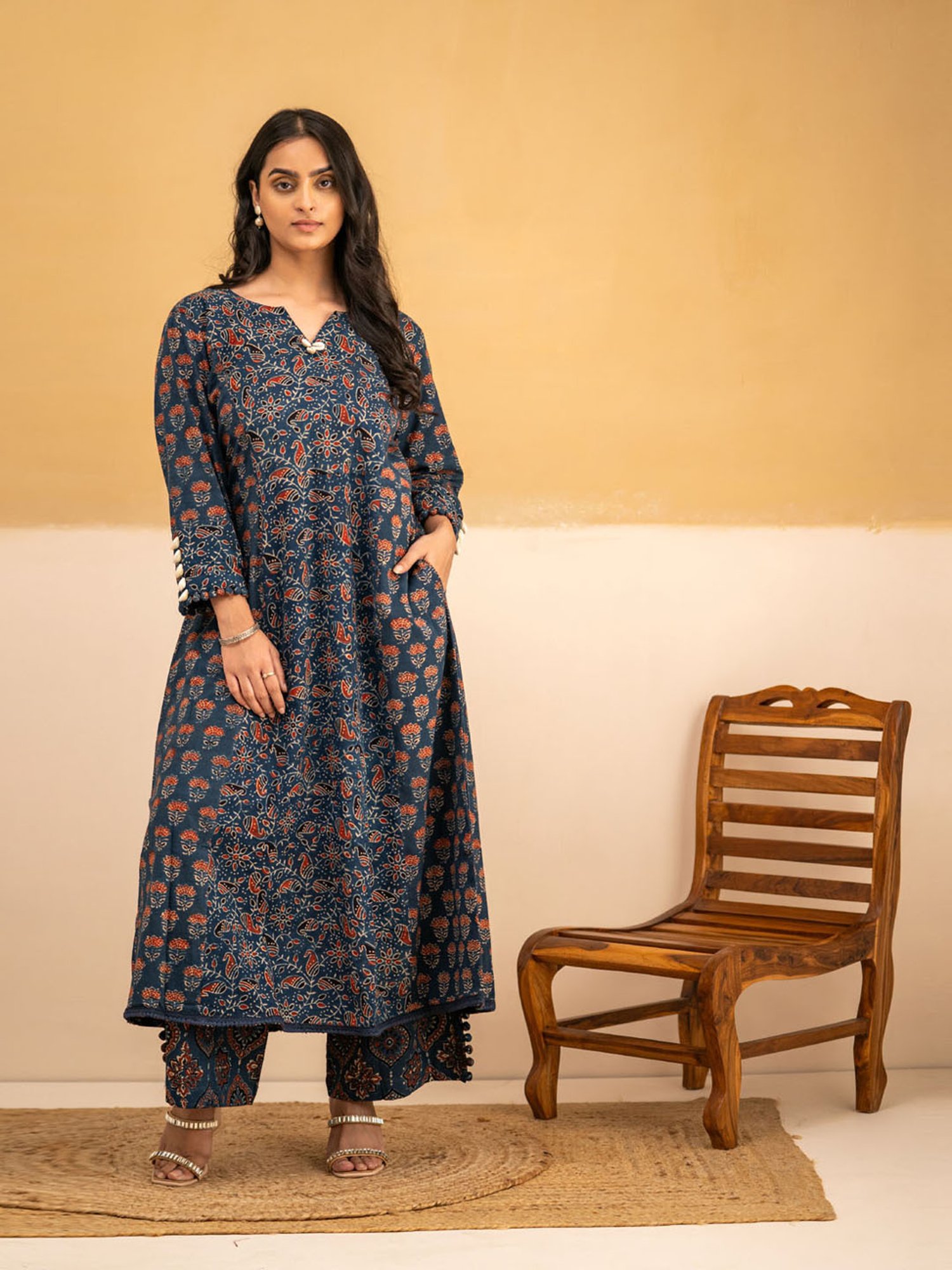 Love Chic Ajrakh Indigo Palazzo