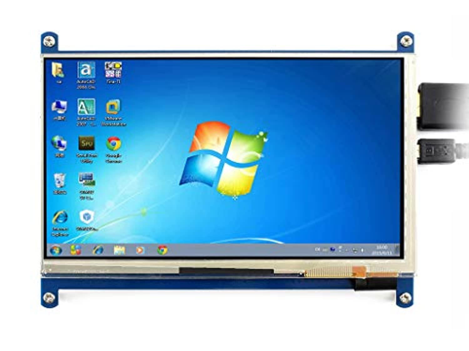 7 inch C LCD Touch Screen 1024600 Win10 HDMI Interface Capacitive Monitor Display for Raspberry pi4/3B+/3B/2 B/B+/A (7+incheslcdC)