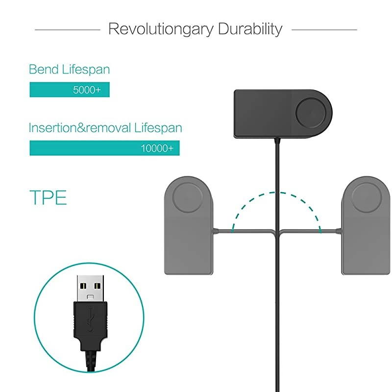 Charger Compatible with Garmin Forerunner 310XT 405 405CX 410 910XT USB Charging Cable 100cm Smartwatch Accessories