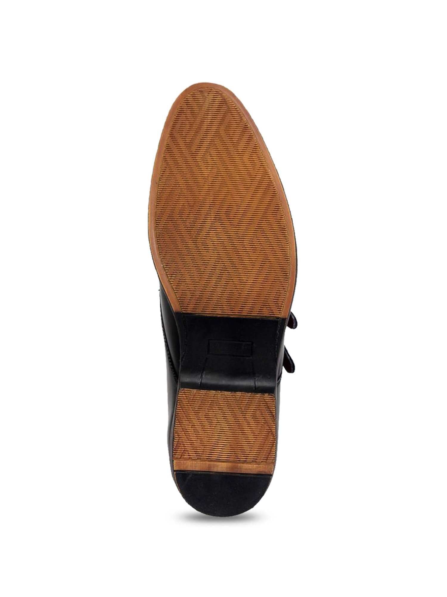 Celby Men's Height Increasing Black Monk Shoes