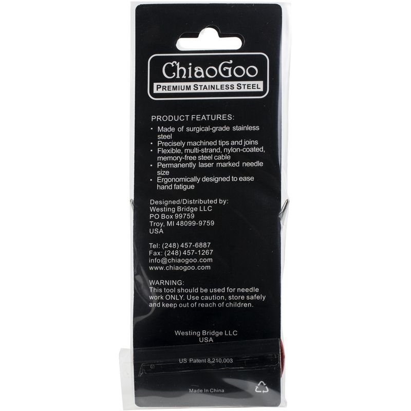 ChiaoGoo Red Lace Stainless Circular Knitting Needles 16"  -Size 15/10mm