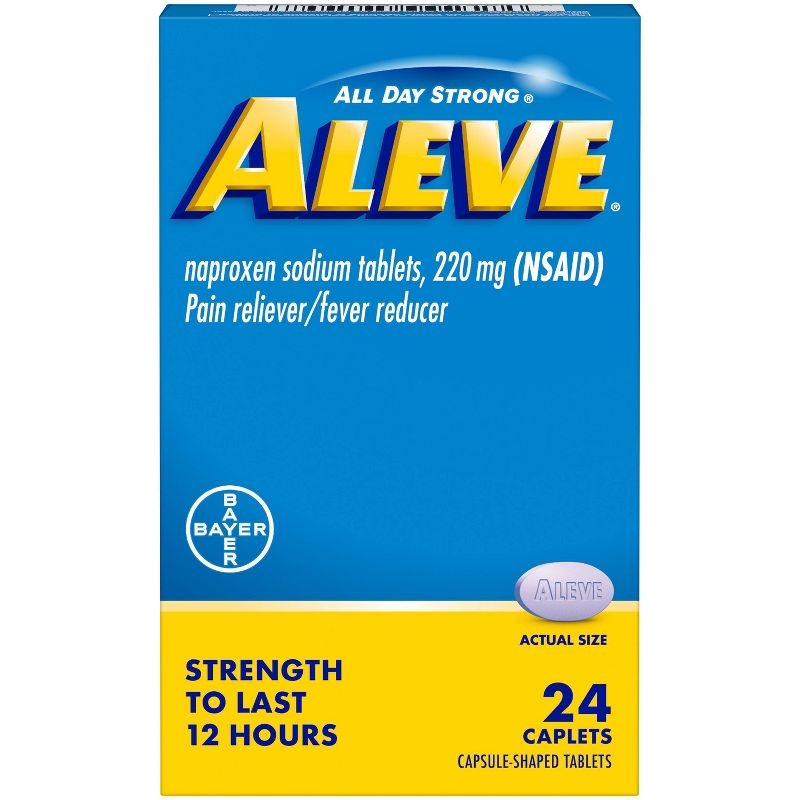 Aleve Naproxen Sodium Caplets (NSAID) - 24ct