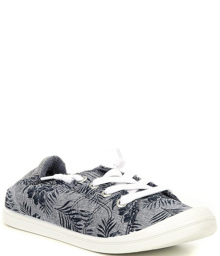 Roxy Bayshore III Canvas Leaf Print Slip-On Sneakers