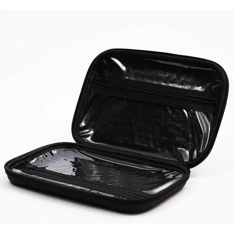 Electronics Travel Case, Waterproof Cable Organizer with Zipper, Portable Accessories Storage Bag for Cord, Charger, Power Bank, Hard Drive, Black