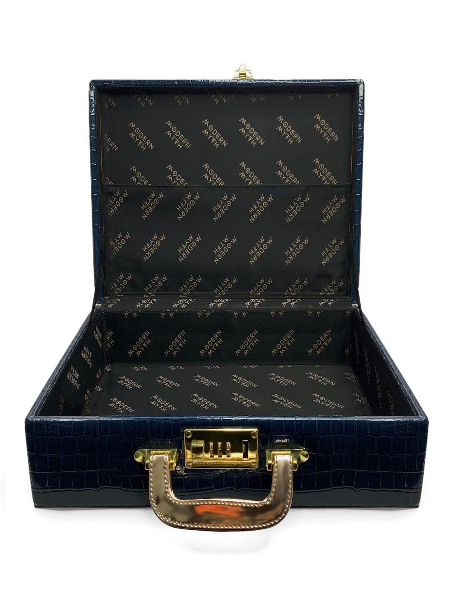 Modern Myth Blue Textured Medium Briefcase