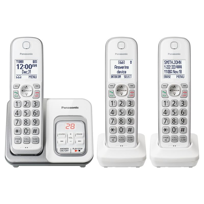 VTech CS6949-2 DECT 6.0 Standard Phone - Silver, Black - Cordless - 1 x Phone Line - 2 x Handset - Speakerphone - Answering Machine