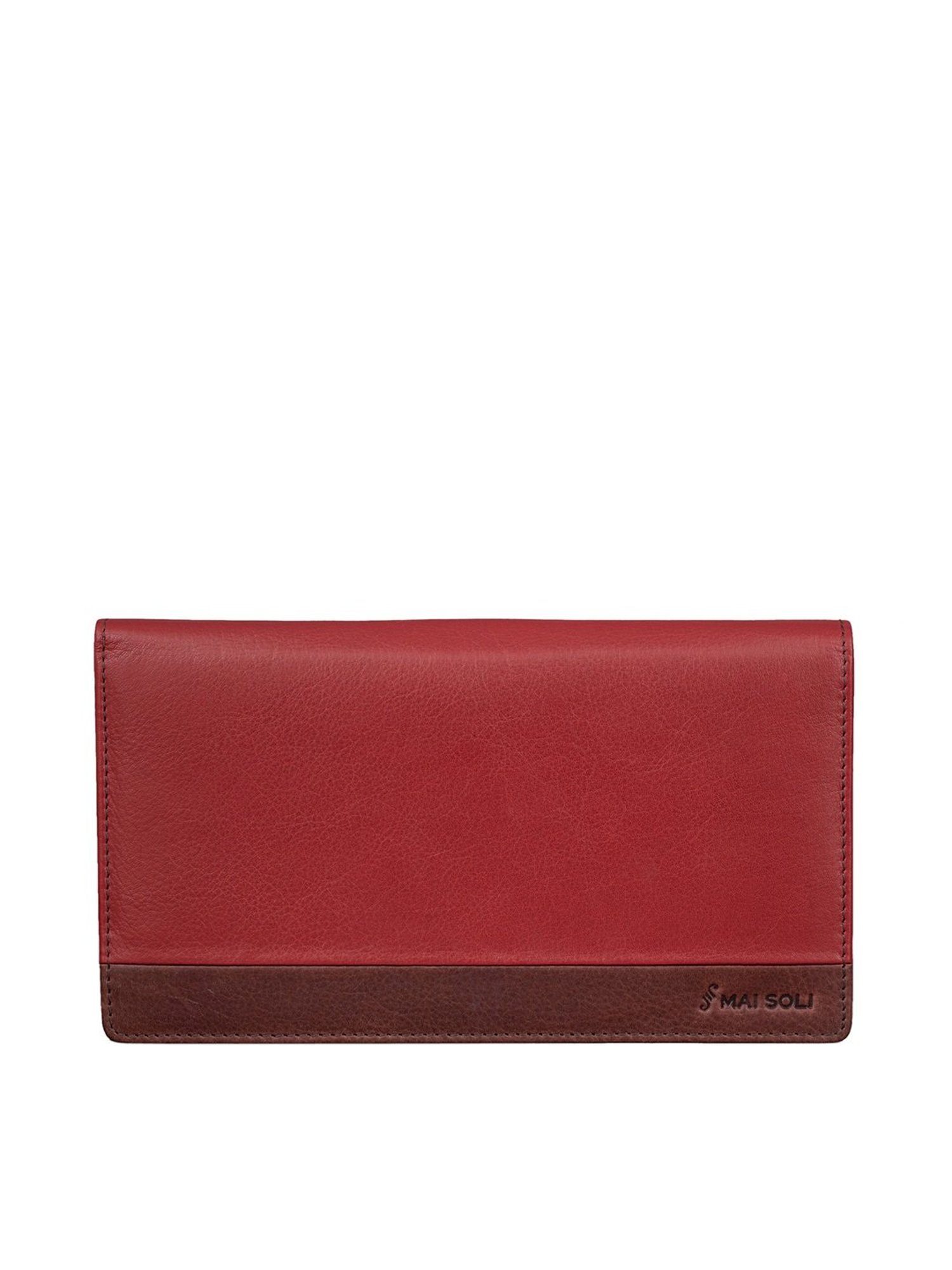Mai Soli Antique Red Solid Passport Holder