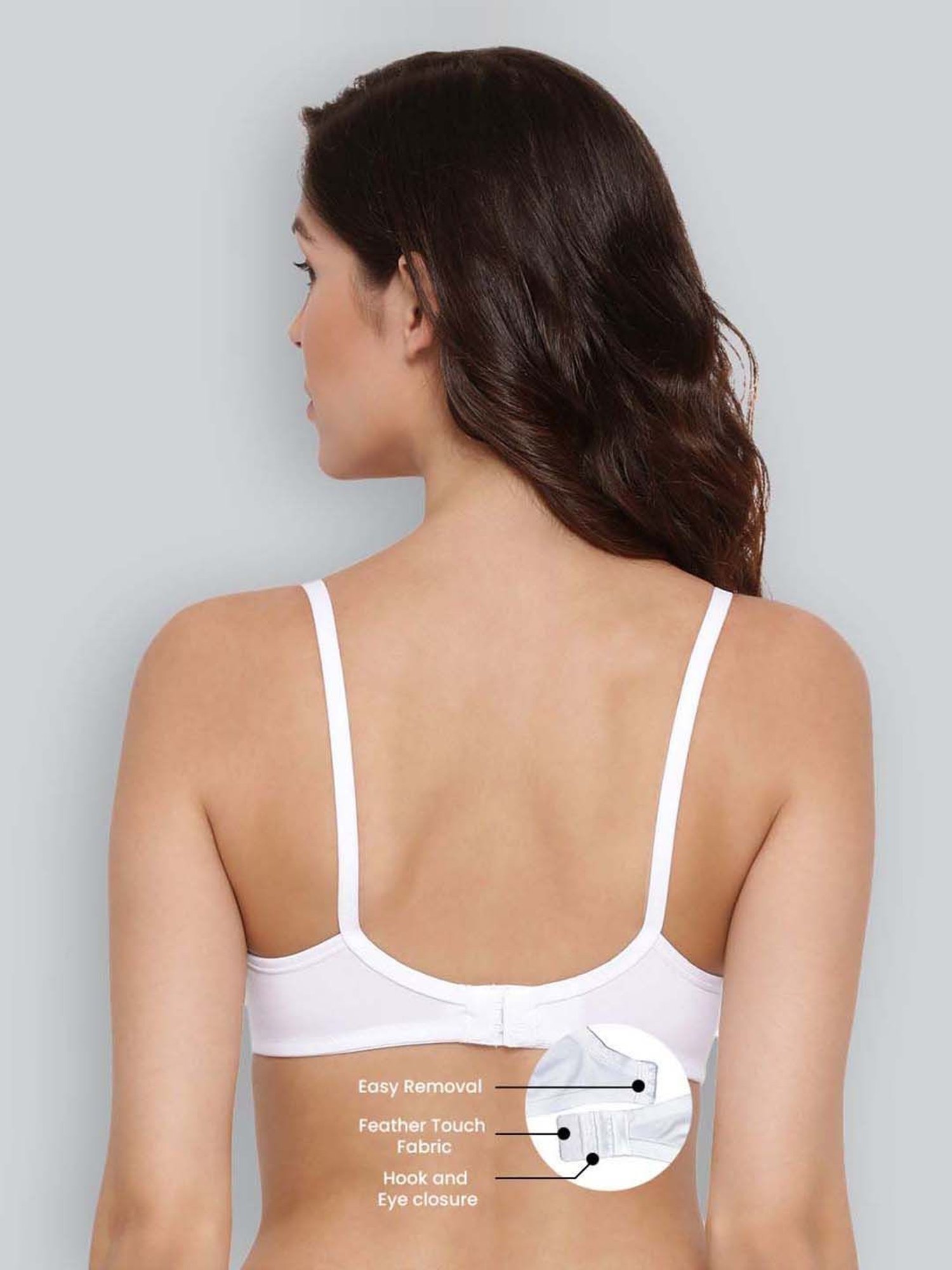 Lyra White Cotton Everyday Bra