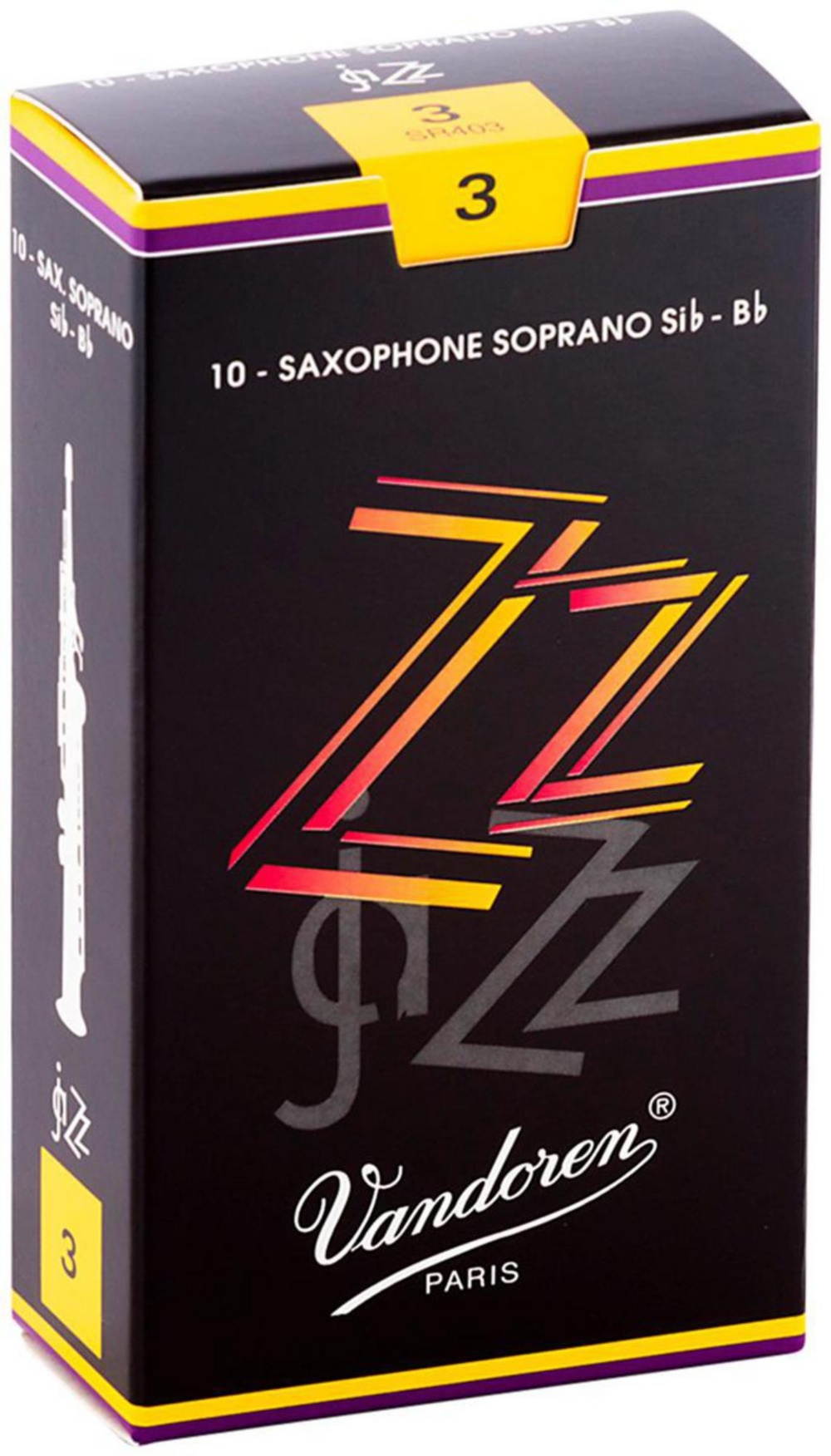 Vandoren 10 Soprano Saxophone ZZ #3 Reeds