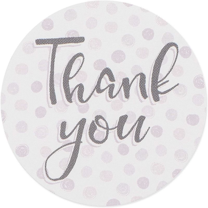 Pipilo Press 1000-Pack Pink Thank You Stickers Roll, Assorted Geometric Designs (1.5 Inches)