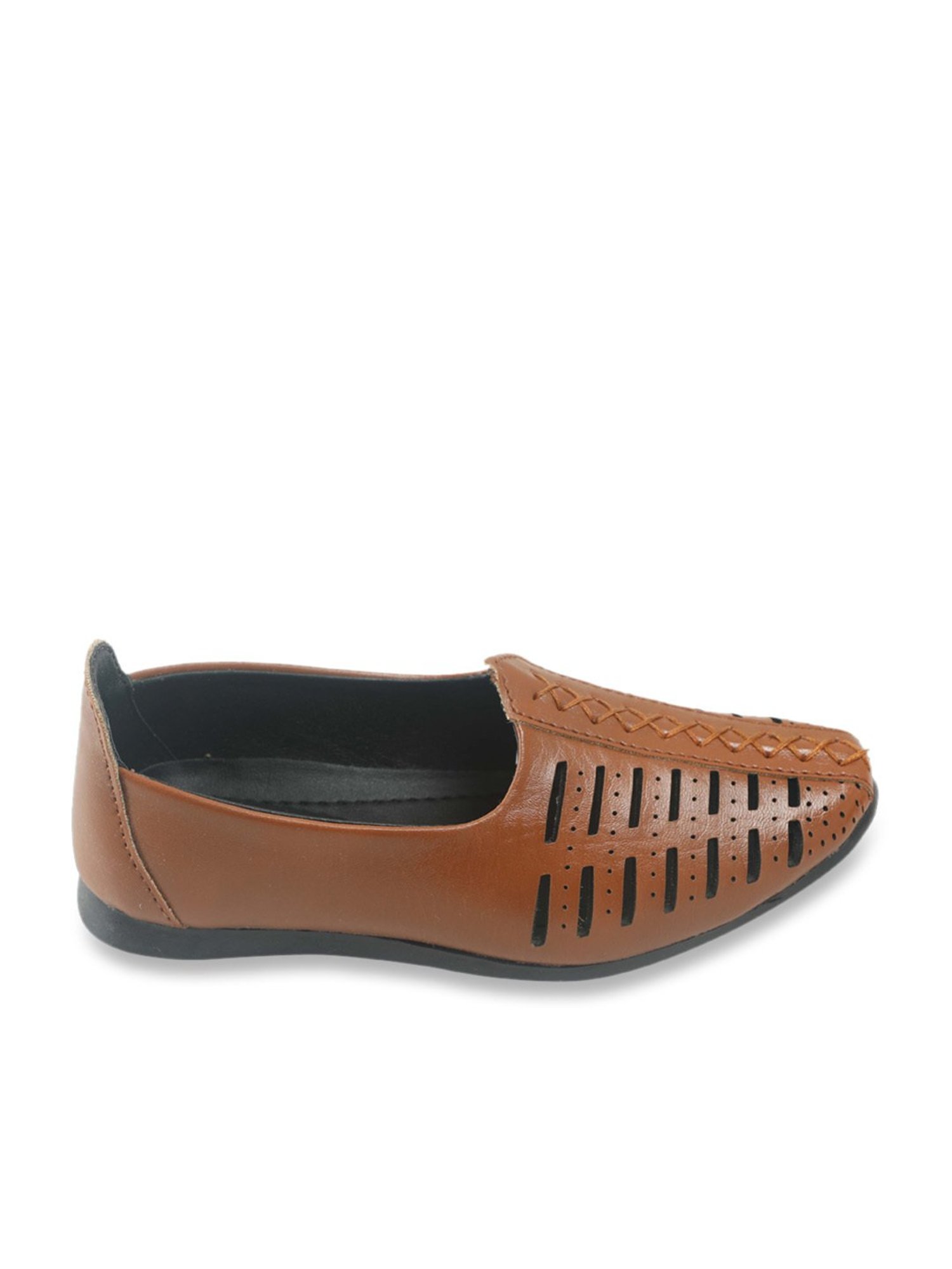 Tiny Bugs Kids Tan Ethnic Shoes