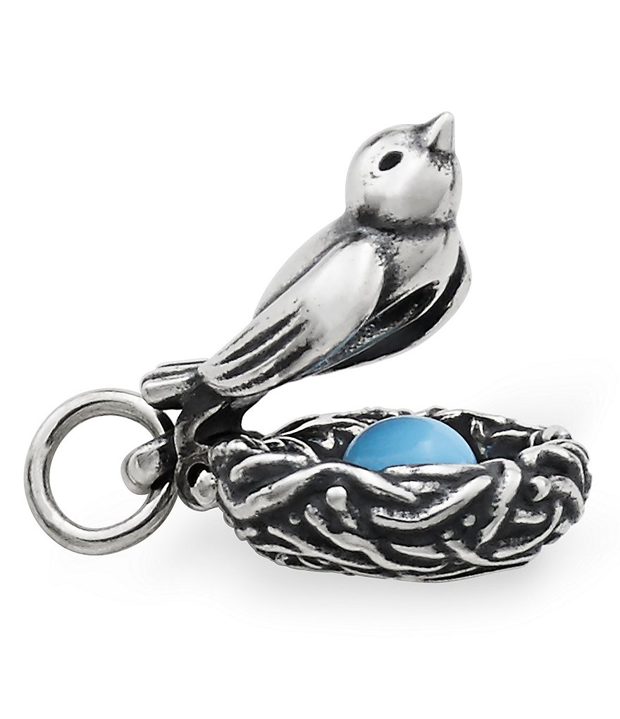 James Avery Nesting Bird with Enamel Egg Charm