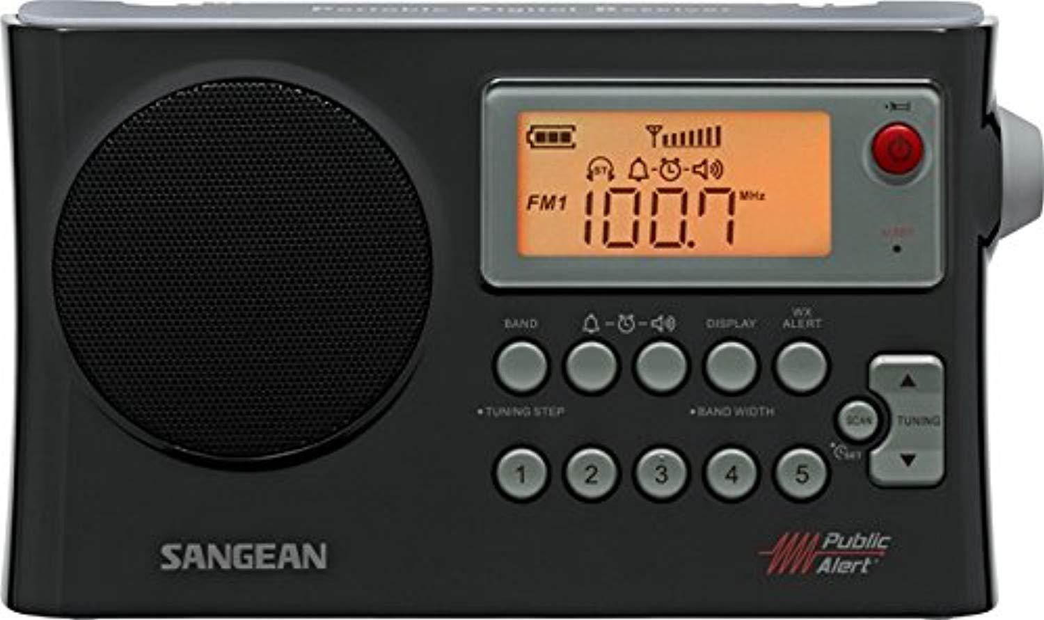 sangean prd4w am/fm weather alert portable radio with bandwidth narrowing, am auto tracking