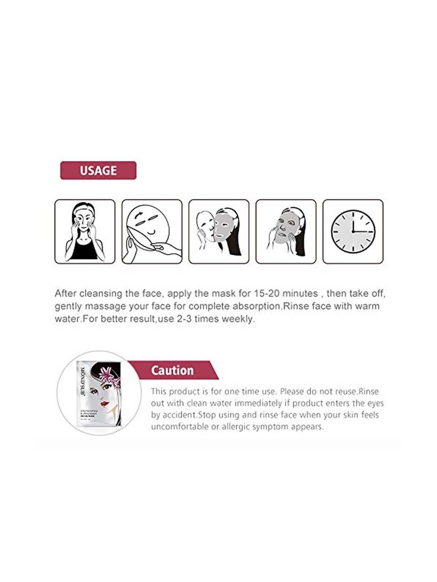 MONDSUB Extreme and Firming Facial Sheet Mask (Pack of 3) - 25 gm Each