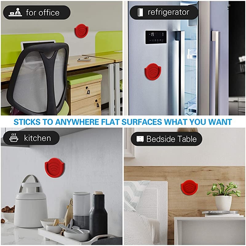 Grip Mount for Socket User 2 Pack Silicon Car Phone Holder for Phone Collapsible GripStand with 3M Sticker Pads Replacement for Dashboard Office Home Desk Kitchen Wall and More Red