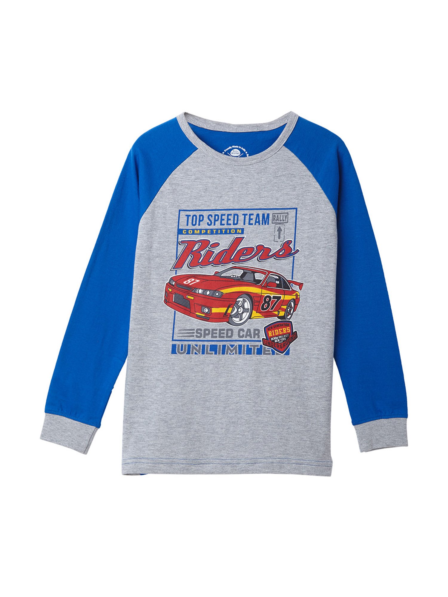 Cub McPaws Boys Blue & Grey Printed T-Shirt with Joggers