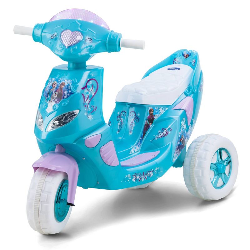 Kid Trax 6V Disney Frozen Twinkling Lights Scooter Powered Ride-On - Blue