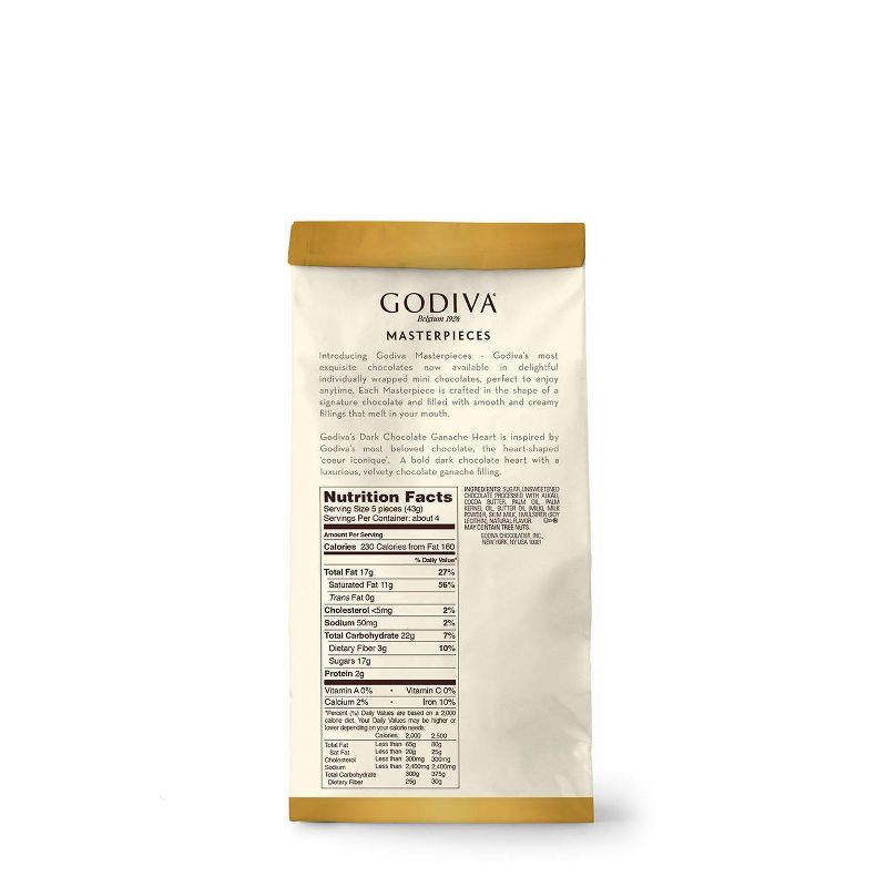 Godiva Masterpieces Dark Chocolate Ganache Heart - 5.5oz