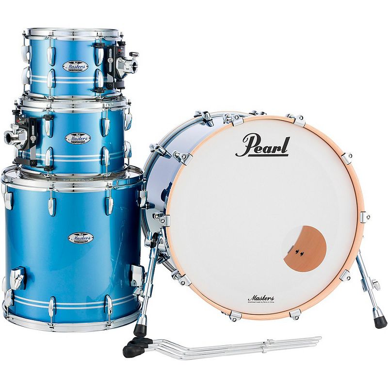 Pearl Masters Maple 4-Piece Shell Pack Chrome Contrail Metallic Lacquer