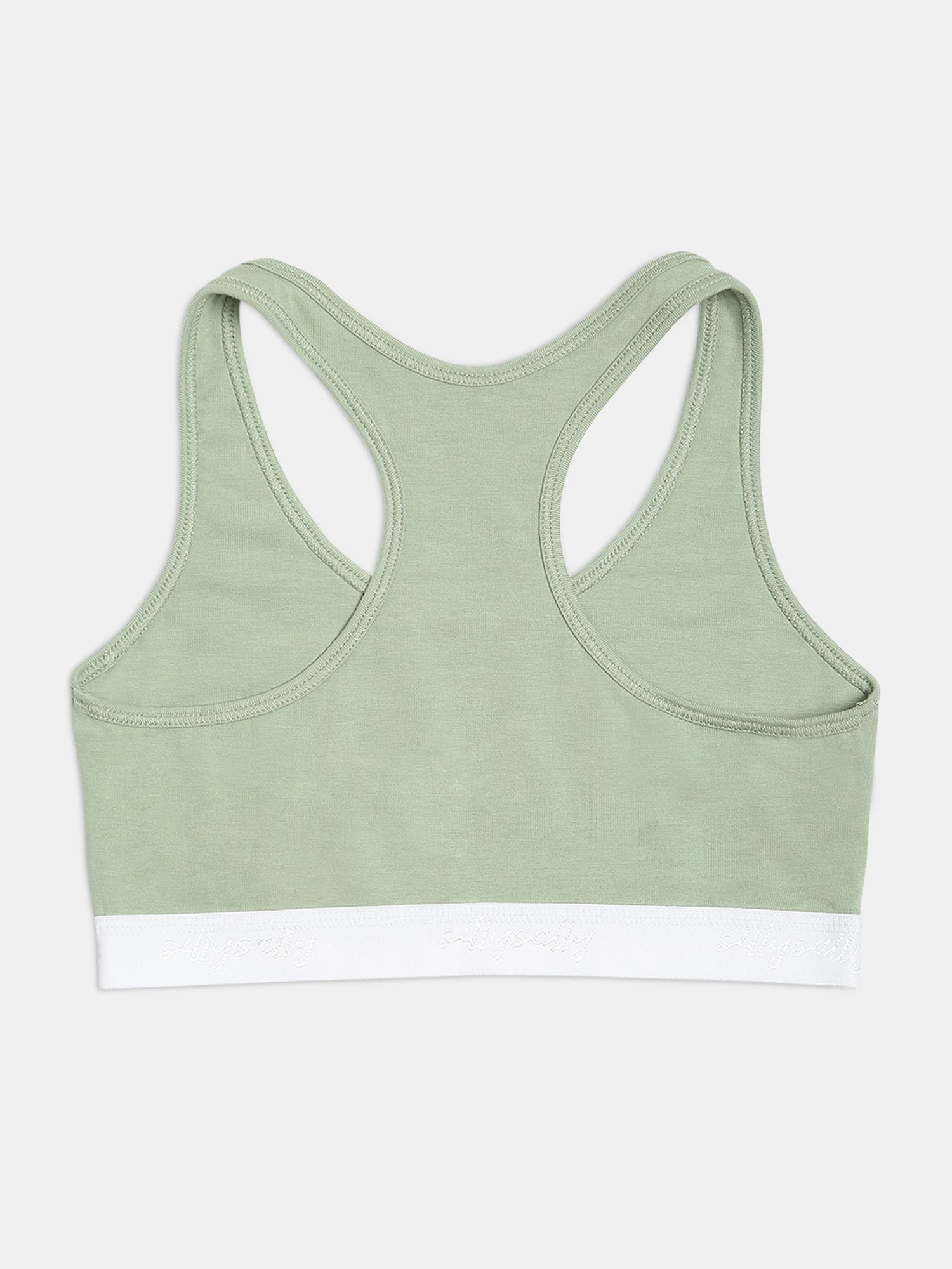 Sillysally Kids Multicolor Solid Sports Bra (Pack Of 2)