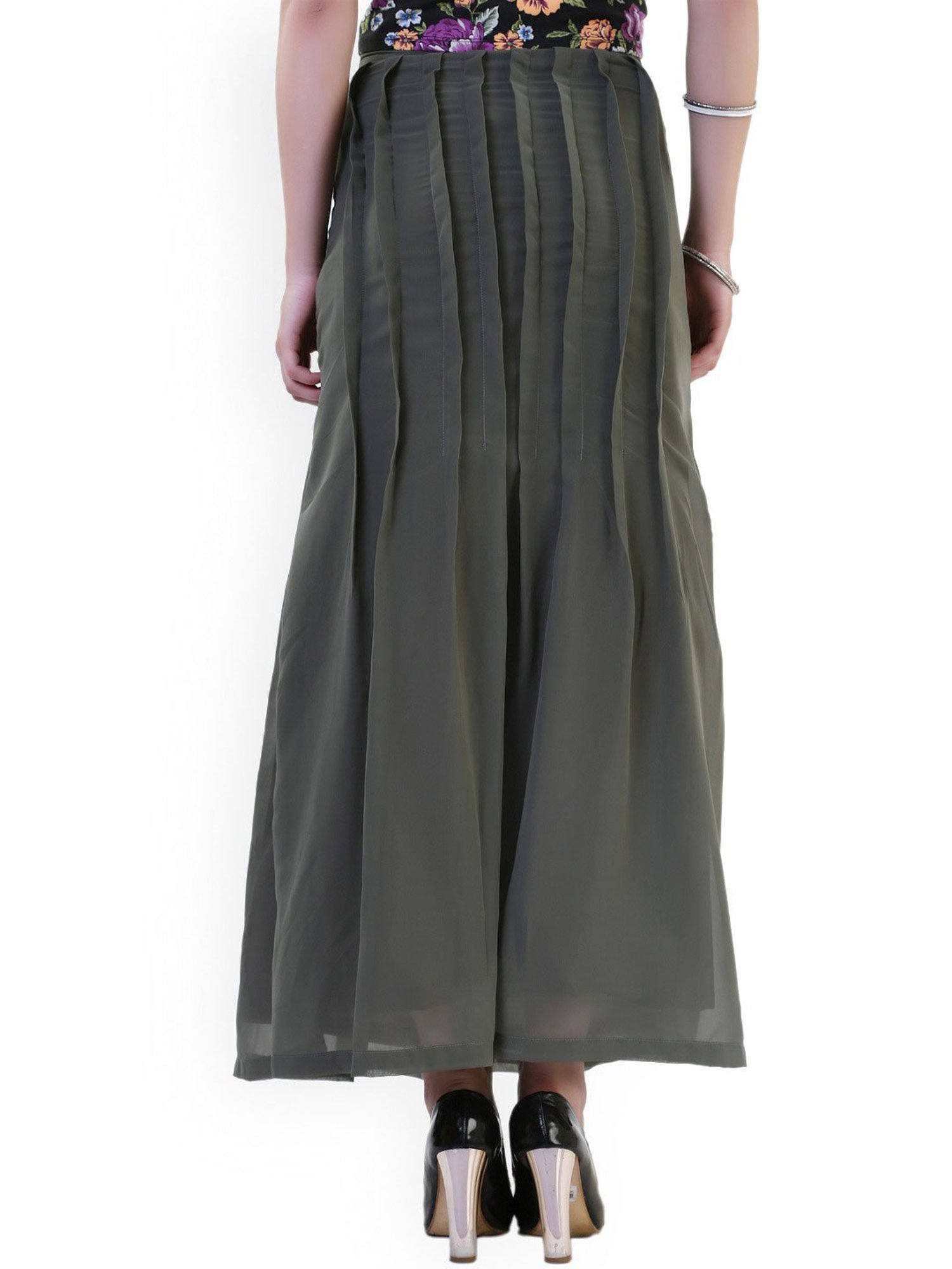 Belle Fille Dark Grey Maxi Skirt