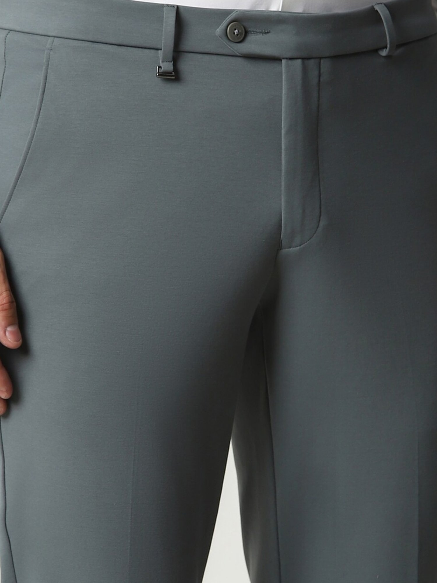 Van Heusen Green Slim Fit Trousers