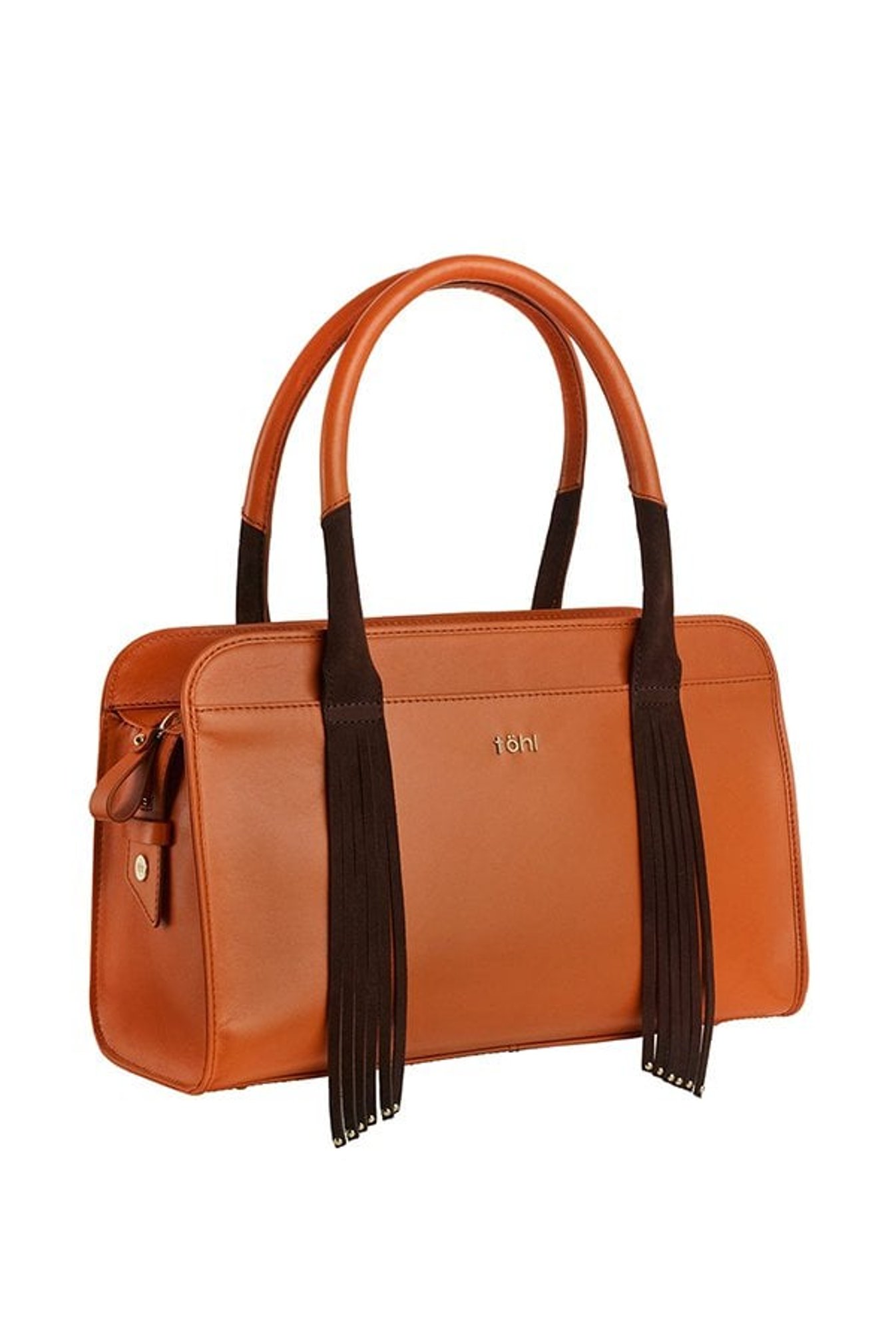 Tohl Rp1 Tamara Tan & Brown Fringed Leather Handbag